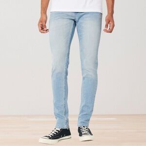 Hollister Men's Skinny Jeans in Light Blue